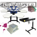 2700*1800*1680mm 500PCS/Hr TM-R6 Popular Manual 6-Color T-Shirt Screen Printer Set